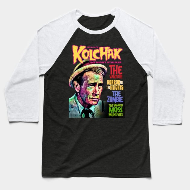 Kolchak The Night Stalker (style 1) by HomeStudio Baseball T-Shirt by HomeStudio